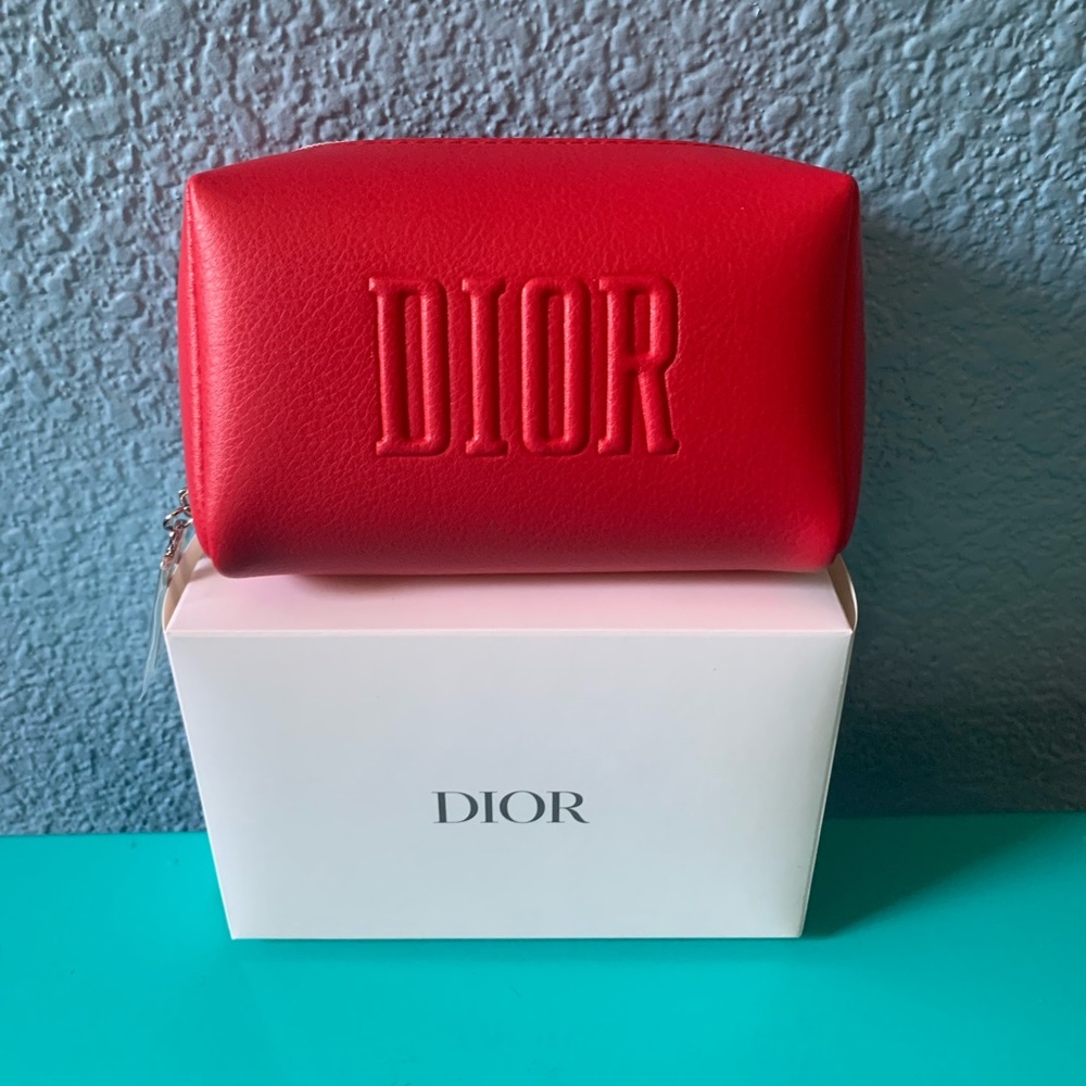 Dior Red Cosmetic Bag